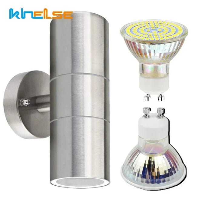 Stainless Steel LED Wall Light – IP65 Waterproof GU10 Up Down Outdoor Sconce SF