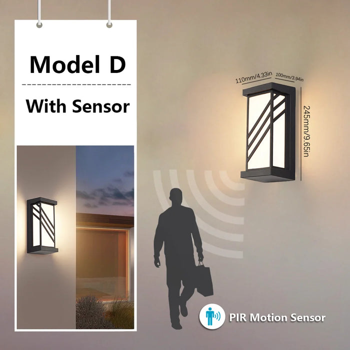 Modern LED Wall Light with Radar Motion Sensor – 16W/30W Waterproof IP55 ABS Lamp for Indoor & Outdoor Lighting - Samanta Factory