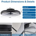 Smart Ceiling Fan with Light – Remote-Controlled Retractable Blades & Dimmable LED - Samanta Factory