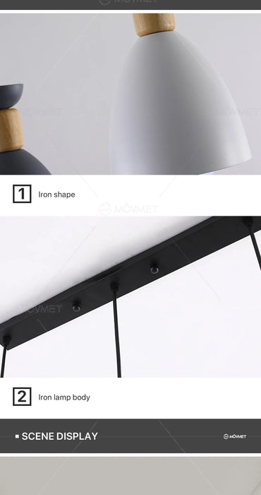 Modern Pendant Light – Triple Head Design with E27 Base for Stylish Interiors