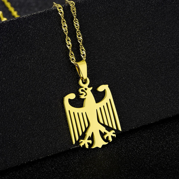 Eagle Pendant Necklace – Patriotic Unisex Chain SF