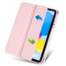 iPad Case with Pen Holder – Trifold PU Leather & Clear Acrylic Hard Back Stand Cover SF