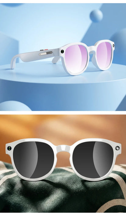 AI Smart Glasses with 4K Camera & Translation – Bluetooth Calling Music Sunglasses SF