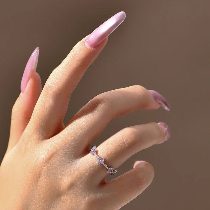 Moissanite Wedding Band – D-Colour VVS1 Round Cut in Sterling Silver