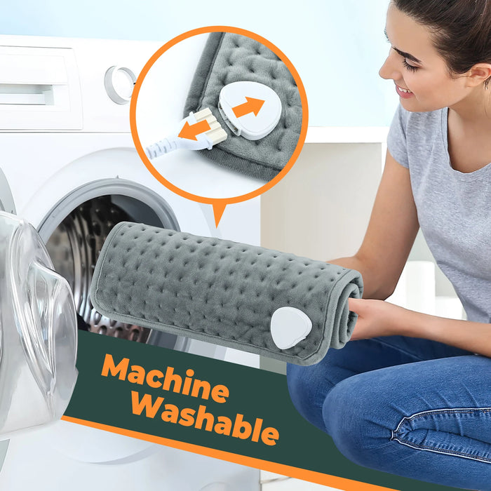 Electric Heating Pad – Adjustable 10-Level Temperature & 3-Timer Settings for Full-Body Relief - Samanta Factory