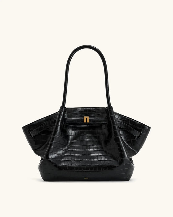 PU Leather Dumpling Shoulder Bag – Soft Fashion Tote with Hasp Closure for Women - Samanta Factory