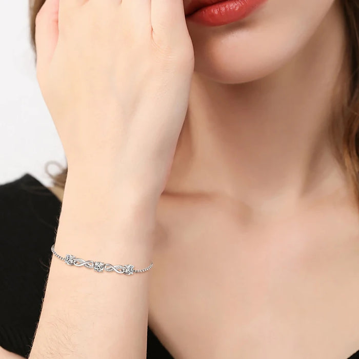 925 Sterling Silver Bracelet – D-Color Moissanite, Certified Fine Jewelry