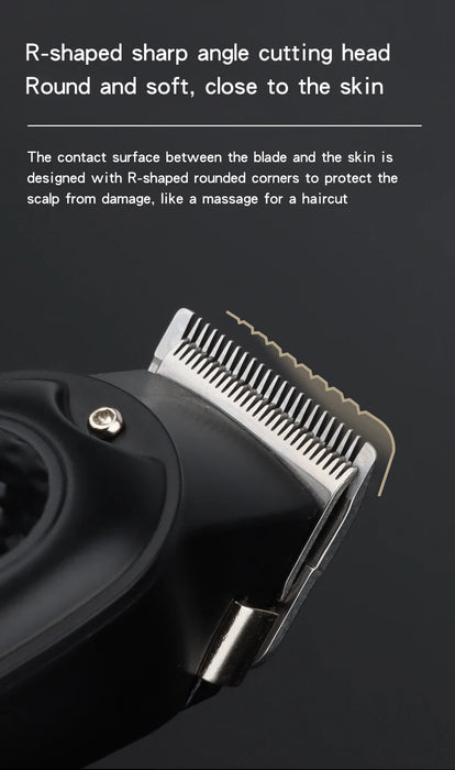 Electric Hair Clipper – Rechargeable Stainless Steel Blade with USB Charging & Adjustable Length