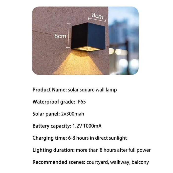Solar Wall Washing Lamp – IP65 Waterproof LED Light SF