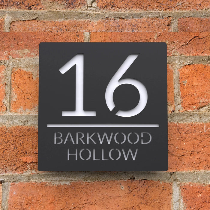 3D Floating House Sign – Custom Acrylic Address Plate SF