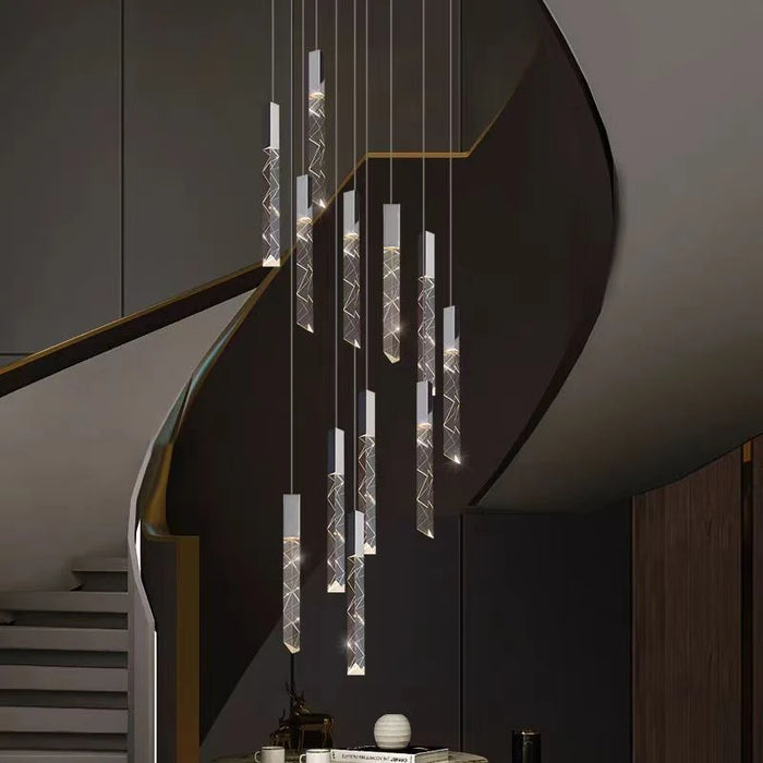Modern Pendant Light – Luminous Acrylic with Brushed Aluminum Finish - Samanta Factory