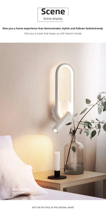 Nordic Style Rotatable Wall Lamp – 350° Adjustable Spot Light for Bedroom & Living Room Décor - Samanta Factory