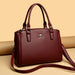 Women’s vintage tote bag with shoulder and crossbody strap in soft microfiber leather