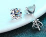 


D-color VVS1 moissanite stud earrings in 925 sterling silver with 18K gold plating and certification



