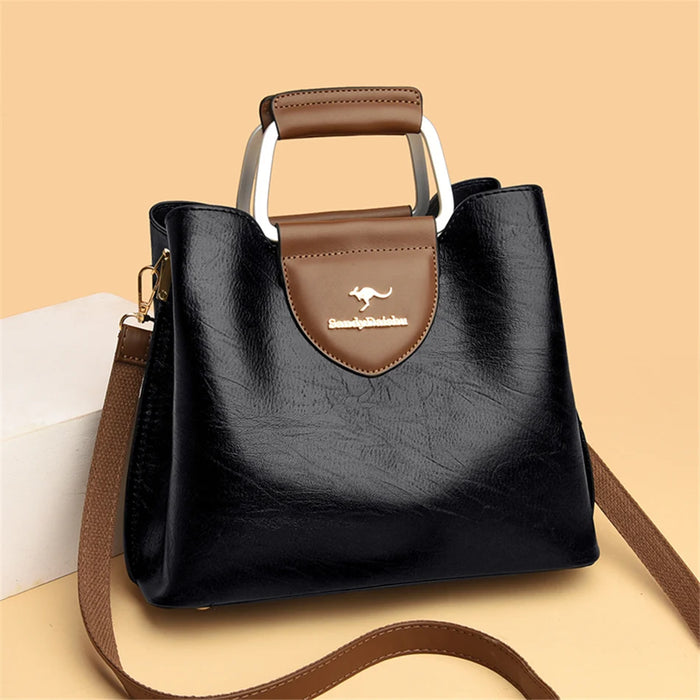 Women’s Leather Tote Bag – Luxury Designer Shoulder & Crossbody Handbag - Samanta Factory