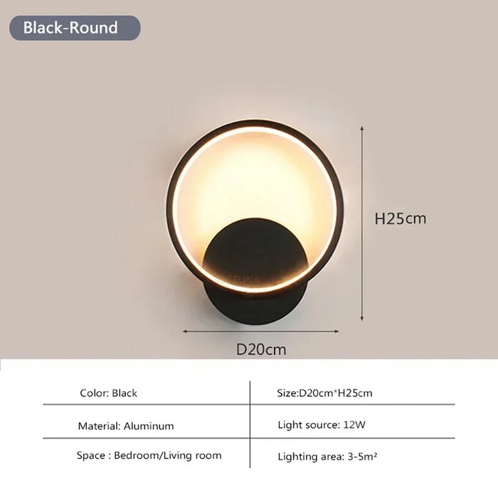 LED Wall Light – 3-Color Dimmable Lighting with Modern Minimalist Design
