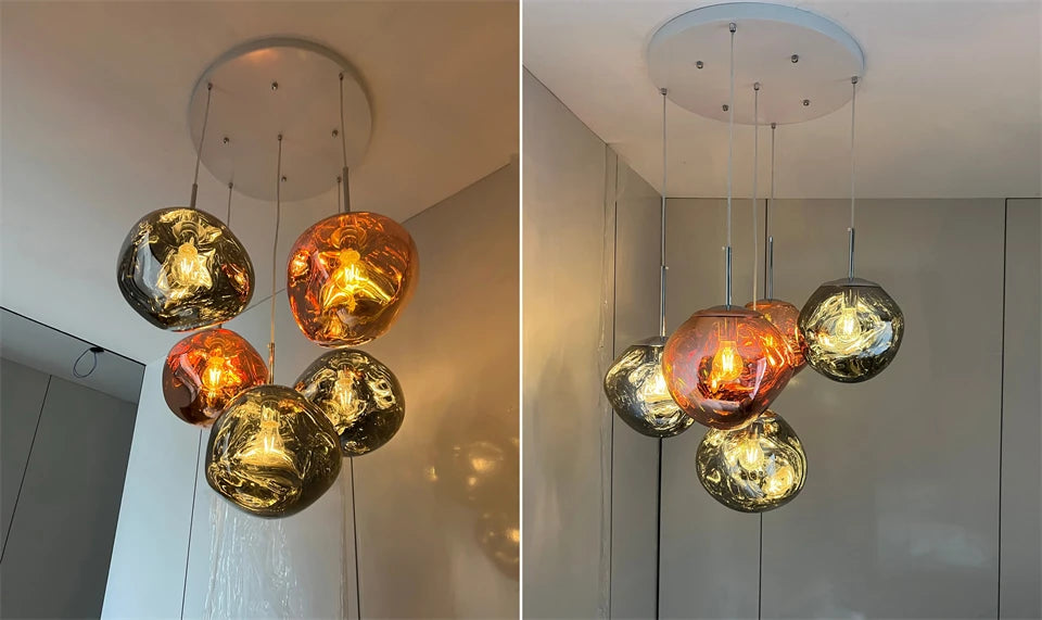 Modern Pendant Light – Energy-Saving LED Cord Fixture with Iron Finish - Samanta Factory