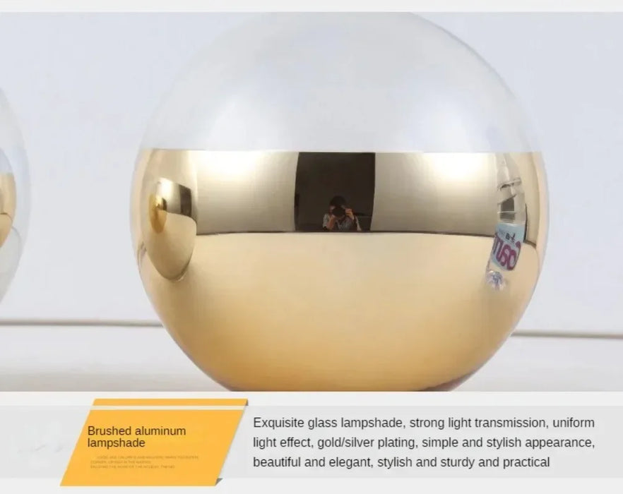 Glass Pendant Light – Mirror Finish with E27 LED Compatibility - Samanta Factory
