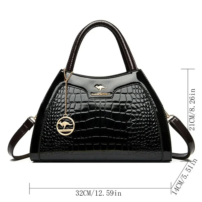 High-Quality PU Leather Handbag for Women – Animal Print Casual Tote, Versatile Fashion Bag - Samanta Factory