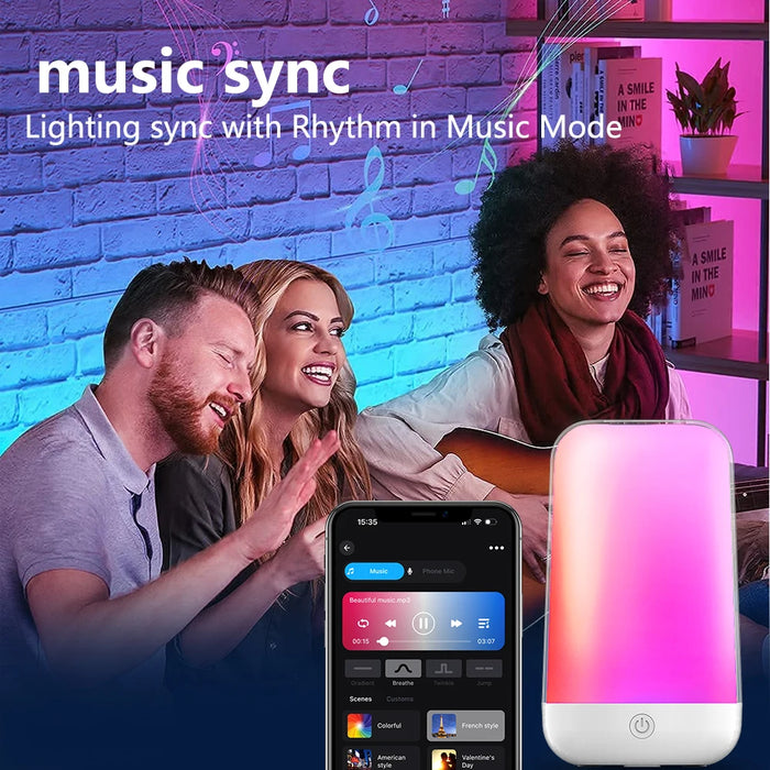 Smart RGB Night Light Lamp – Touch Control with App