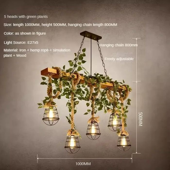 Wrought Iron Chandelier – Multi-Head Vintage Pendant Light for Restaurants & Hotels - Samanta Factory