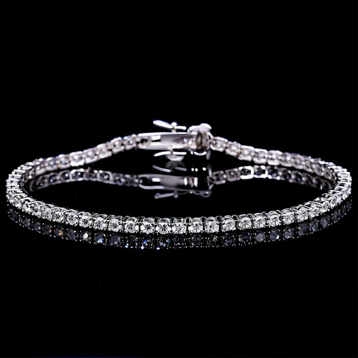 Moissanite Vintage Bracelet – 925 Sterling Silver Unisex Jewelry - Samanta Factory