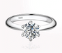 Classic Round D-Color VVS1 Moissanite Solitaire Ring in Sterling Silver