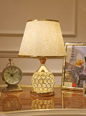 Crystal Desk Lamp – Luxury Bedside Lighting for Modern Bedrooms - Samanta Factory