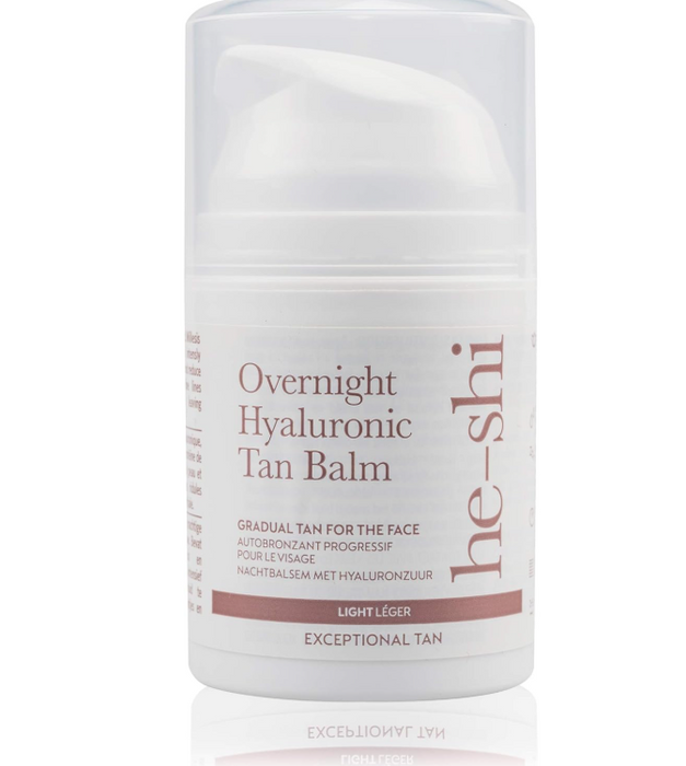 He-Shi Overnight Hyaluronic Self Tan Balm 50ml - Relaxing Facial Night Tan - Samanta Factory