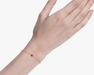 Gold-Plated Sterling Silver Stackable Bracelet with Purple Gemstone - Samanta Factory