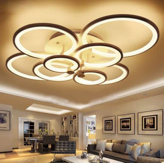 Modern LED Ceiling Chandelier – Dimmable with Remote Control - Samanta Factory