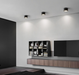 Ceiling Lamp – Modern Black Round Design with GU10 Socket - Samanta Factory