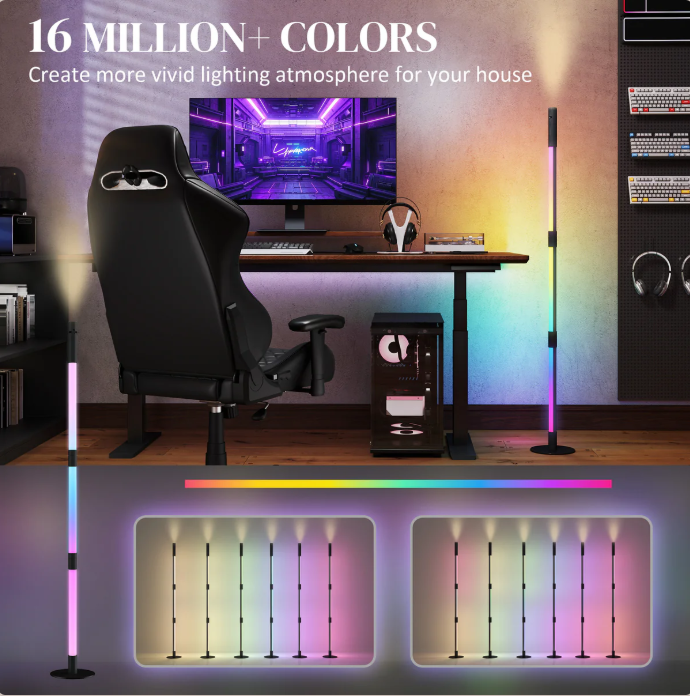 LED Floor Lamp – Smart App & Remote Control - Samanta Factory