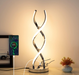 13W Chrome Swirl LED Table Lamp | Modern Dimmable Light with 3 Brightness Levels– Energy Efficient - Samanta Factory