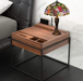 Tiffany Style Table Lamp – Handcrafted Stained Glass with Vintage Metal Base - Samanta Factory