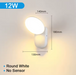 Outdoor LED Wall Lamp with PIR Motion Sensor – Waterproof IP65 12W Aluminum Light for Porch & Garden - Samanta Factory