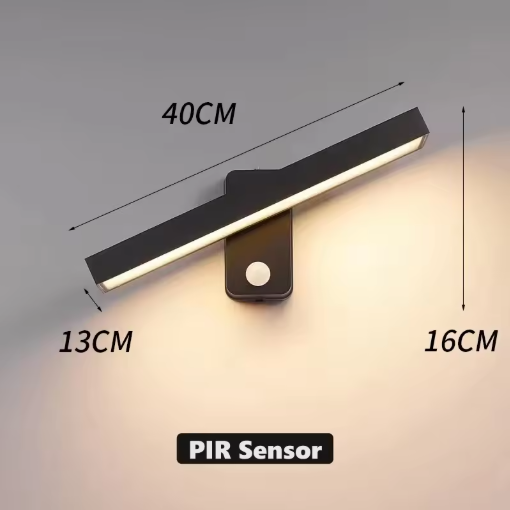 PIR Motion Sensor Wall Lamp – Rotatable, Waterproof IP65 Outdoor LED Light for Garden