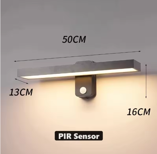 PIR Motion Sensor Wall Lamp – Rotatable, Waterproof IP65 Outdoor LED Light for Garden