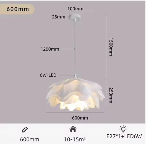 Nordic Pine Cone Pendant Light – White Hand-Knitted Metal Chandelier