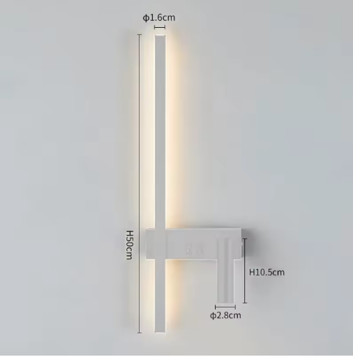 Nordic Modern LED Wall Lamp – Black & White Minimalist Design for Living Room & Bedroom