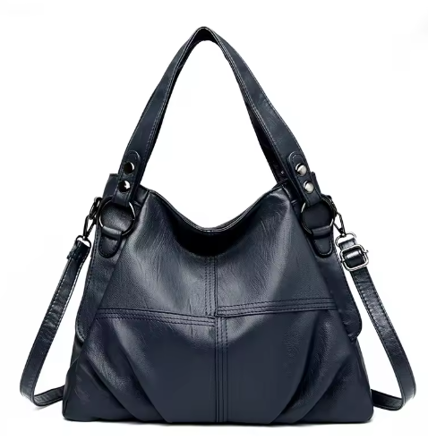 Genuine Leather Tote Bag – Vintage Unisex Handbag with Large Capacity