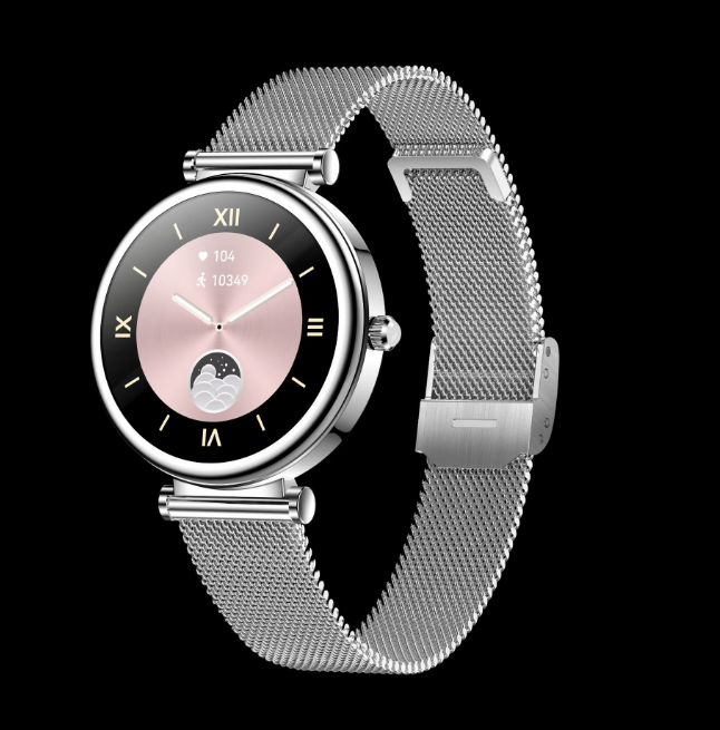 Women’s Smart Sports Watch – Wireless Charging & Call Reminder with Stainless Steel Band