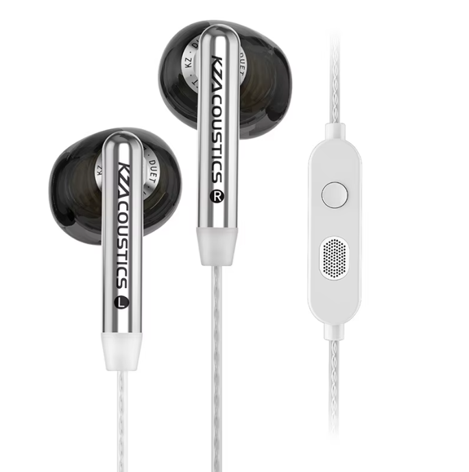 KZ Duet Wired Earphones – Quad-Core Dual Driver with LHDC HD Sound - Samanta Factory