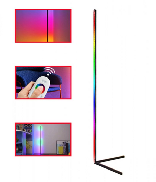 Modern RGBIC Smart Floor Lamp with 16M Colors, Music Sync & Remote App Control - Samanta Factory