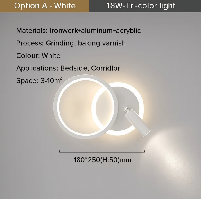 Bedside Lamp Modern Simple Creative Living Room Background Wall Stairwell Wall Lamp Nordic Network Red Corridor Wall Light