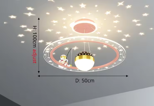 Modern Flush Mount LED Chandelier – Remote-Control Dimmable Ceiling Light