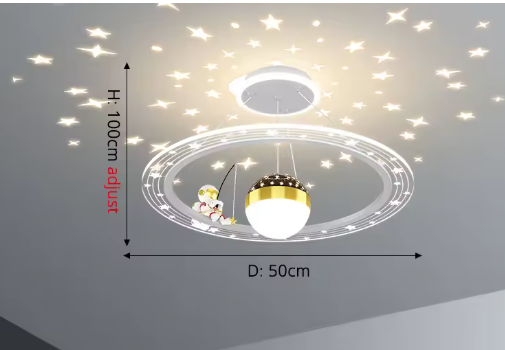Modern Flush Mount LED Chandelier – Remote-Control Dimmable Ceiling Light