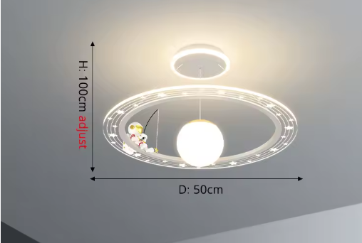 Modern Flush Mount LED Chandelier – Remote-Control Dimmable Ceiling Light