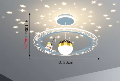 Modern Flush Mount LED Chandelier – Remote-Control Dimmable Ceiling Light