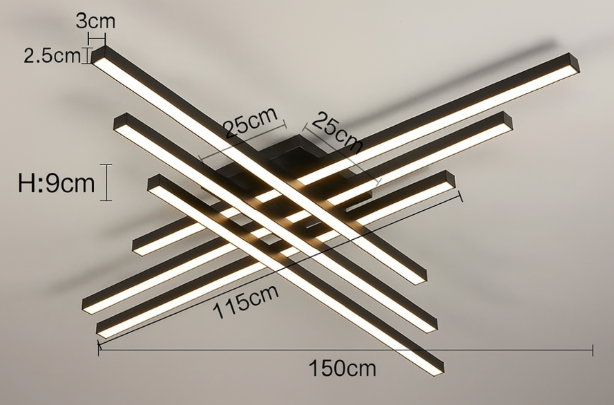 Ceiling Light – Modern Nordic Iron & Acrylic Design with LED Illumination - Samanta Factory